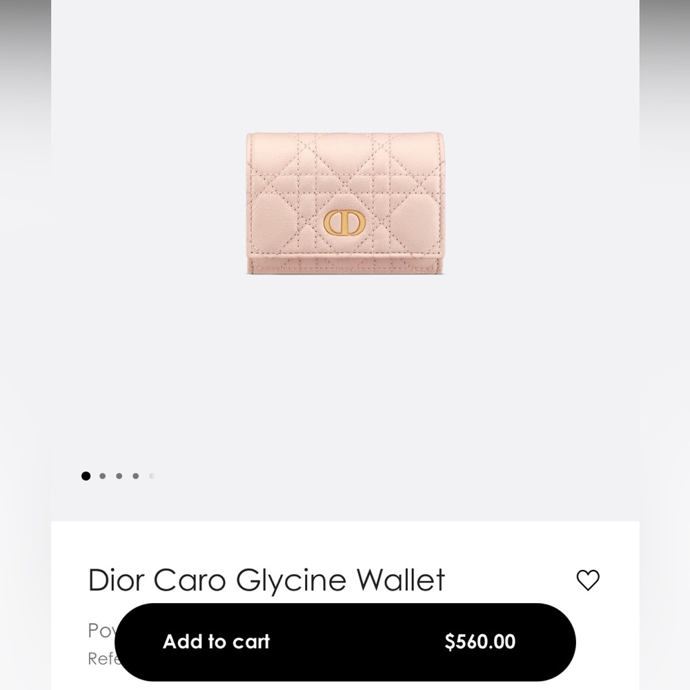 Dior Caro Glycine Wallet